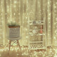 Vianočné osvetlenie - svetelný záves - 3 x 3 m studená biela 300 LED