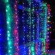 Vianočné osvetlenie - svetelný záves - 3 x 3 m farebná 300 LED