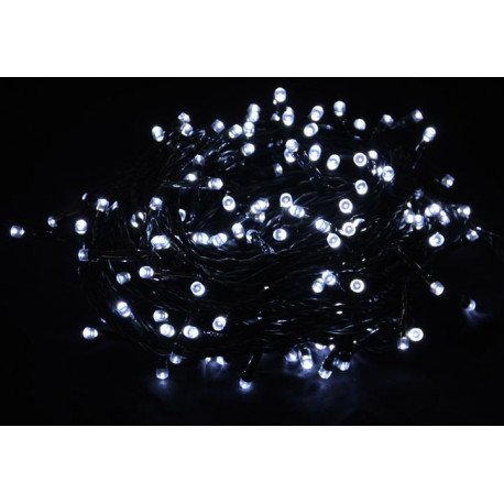 Vianočné LED osvetlenie 18 m - studená biela, 200 diód