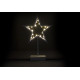 Vianočná dekorácia - svietiaca hviezda na stojančeku - 38 cm, 20 LED diód