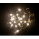 Vianočná dekorácia - Snehová hviezda - 20 LED teplá biela