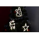 Vianočná dekorácia na okno - hviezda, snehuliak, sob LED