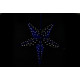 Vianočná dekorácia - hviezda s časovačom 60 cm - 10 LED, modrá