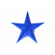 Vianočná dekorácia - hviezda s časovačom 60 cm - 10 LED, modrá
