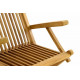 DIVERO skladacia stolička z teakového dreva